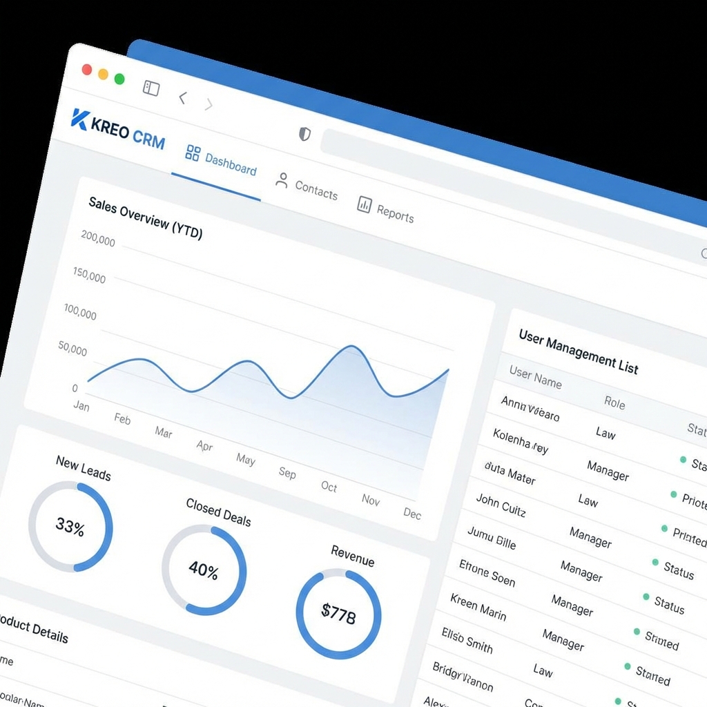 Dashboard KREO CRM